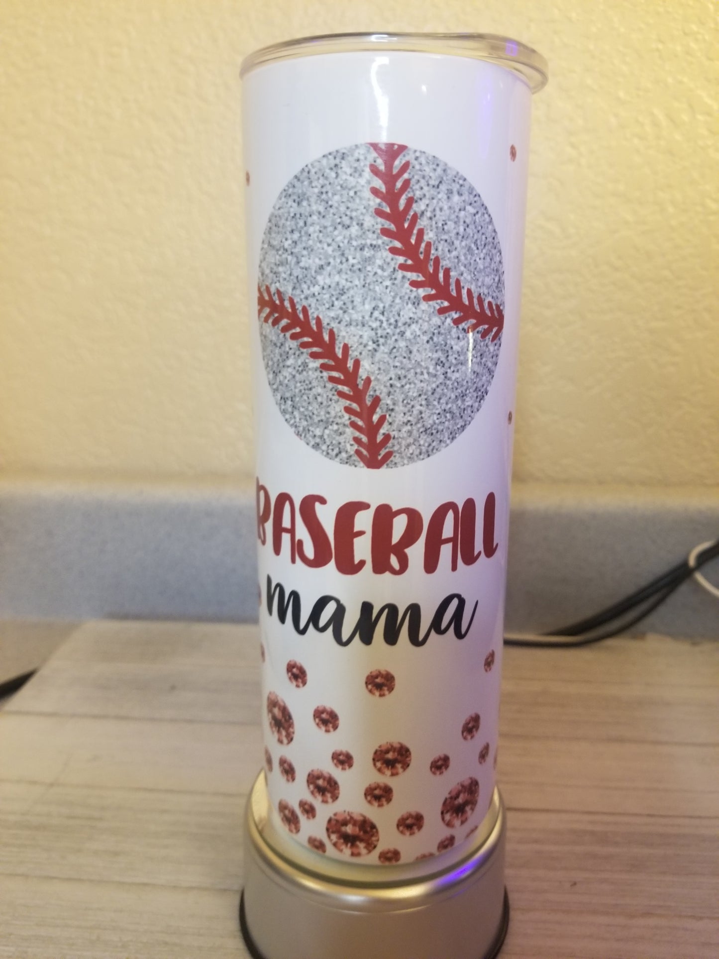 Baseball mom. Personalized tumbler. Baseball moma tumbler.