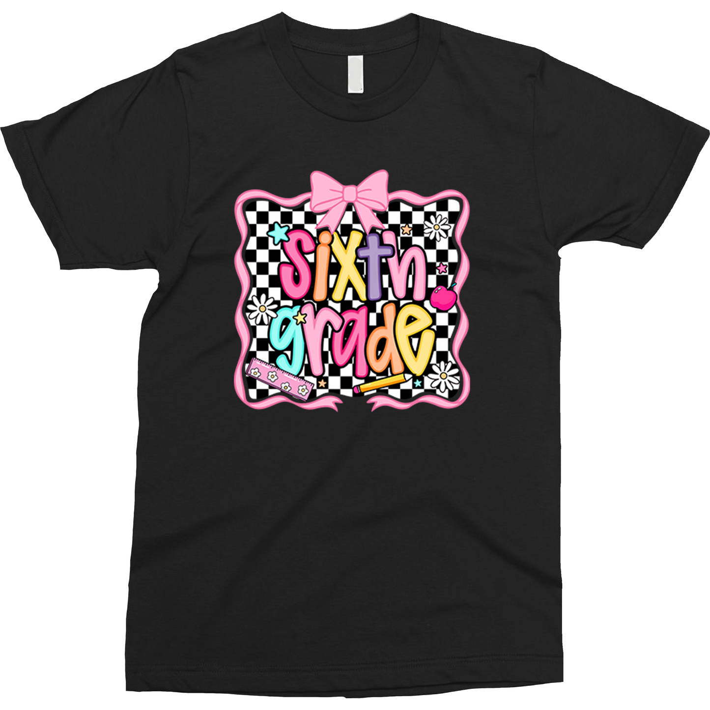 Bow Pre-k to sixth grade t-shirt