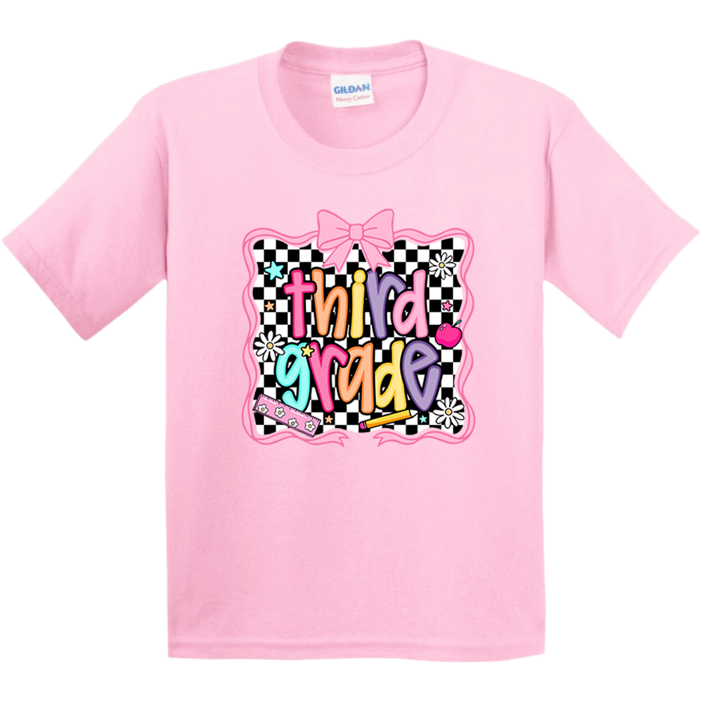 Bow Pre-k to sixth grade t-shirt