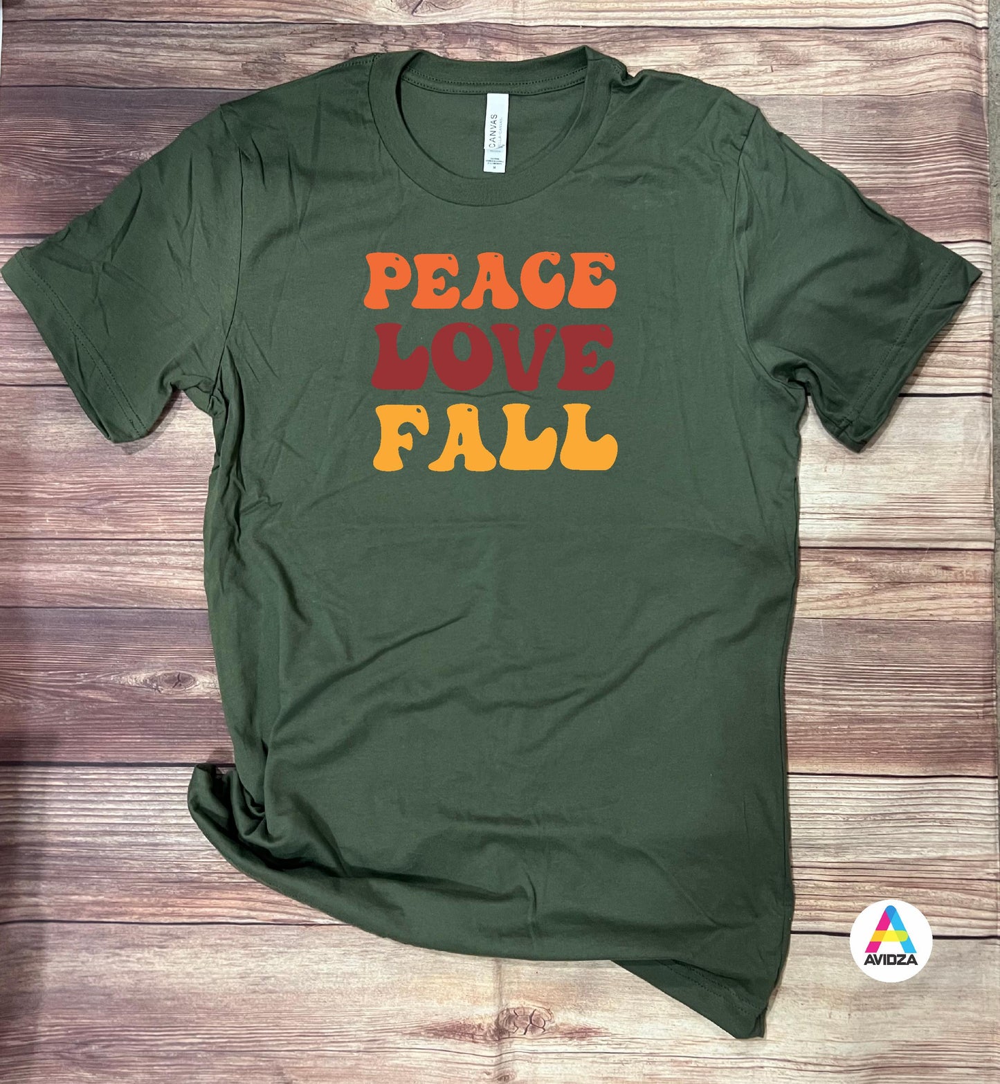 Peace Love Fall T-shirt. Fall t-shirt