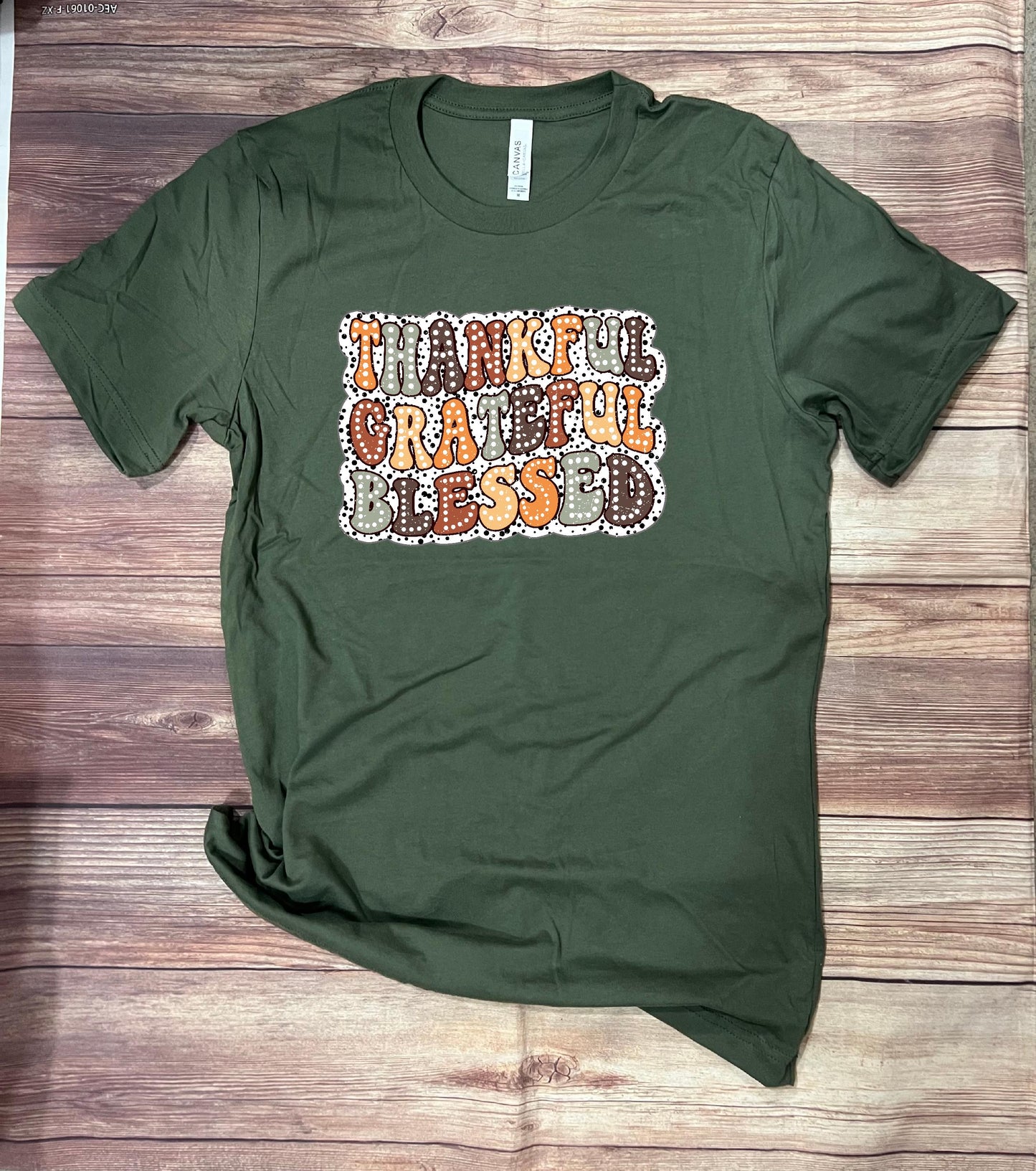 Thankful Grateful Blessed T-shirt. Fall t-shirt