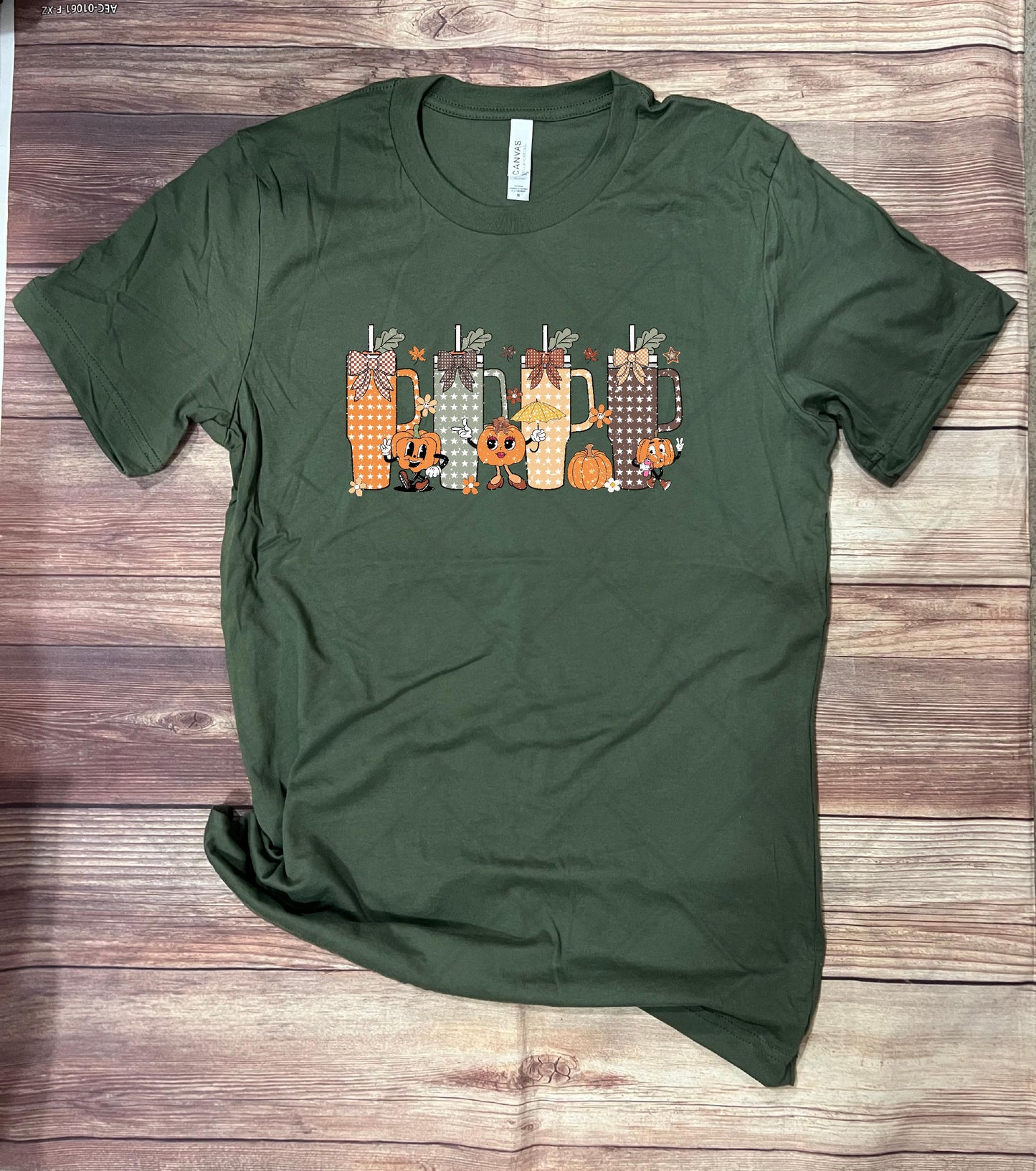 Four Fall Cups T-shirt. Fall t-shirt