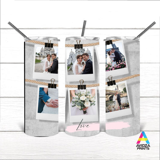 Add your own Pictures Personalized tumbler. Love tumbler. Valentines Tumbler. Pictures tumbler