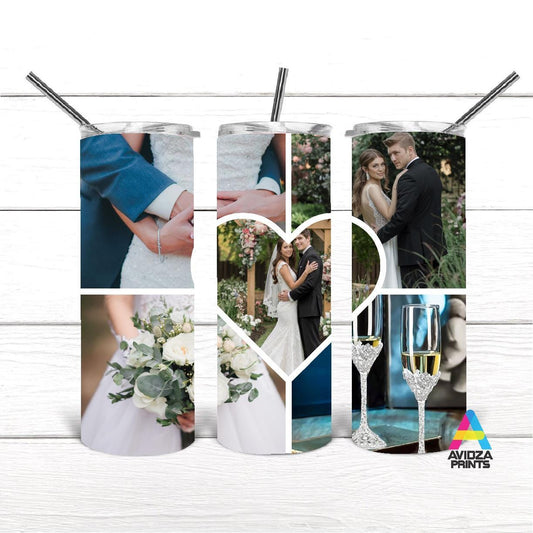 Add Your Own Photos Heart Shape Tumbler. Photos Tumbler