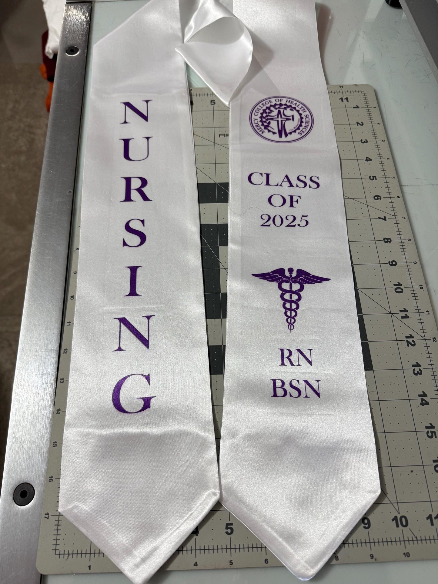 Nursing Stole. Custom Graduation Stole. Graduation Stole. Nursing Graduation Stole. Nursing sash.