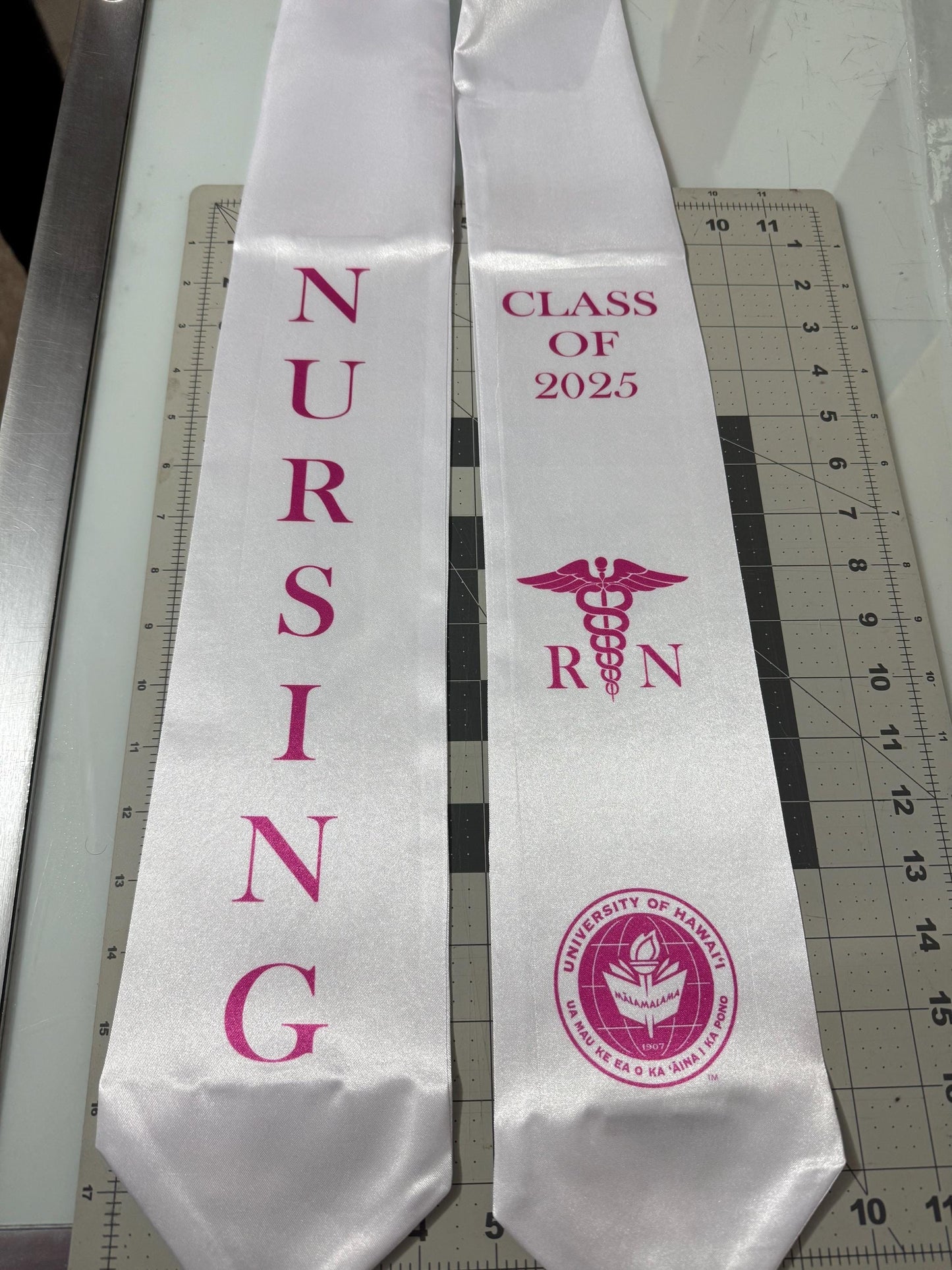 Nursing Stole. Custom Graduation Stole. Graduation Stole. Nursing Graduation Stole. Nursing sash.