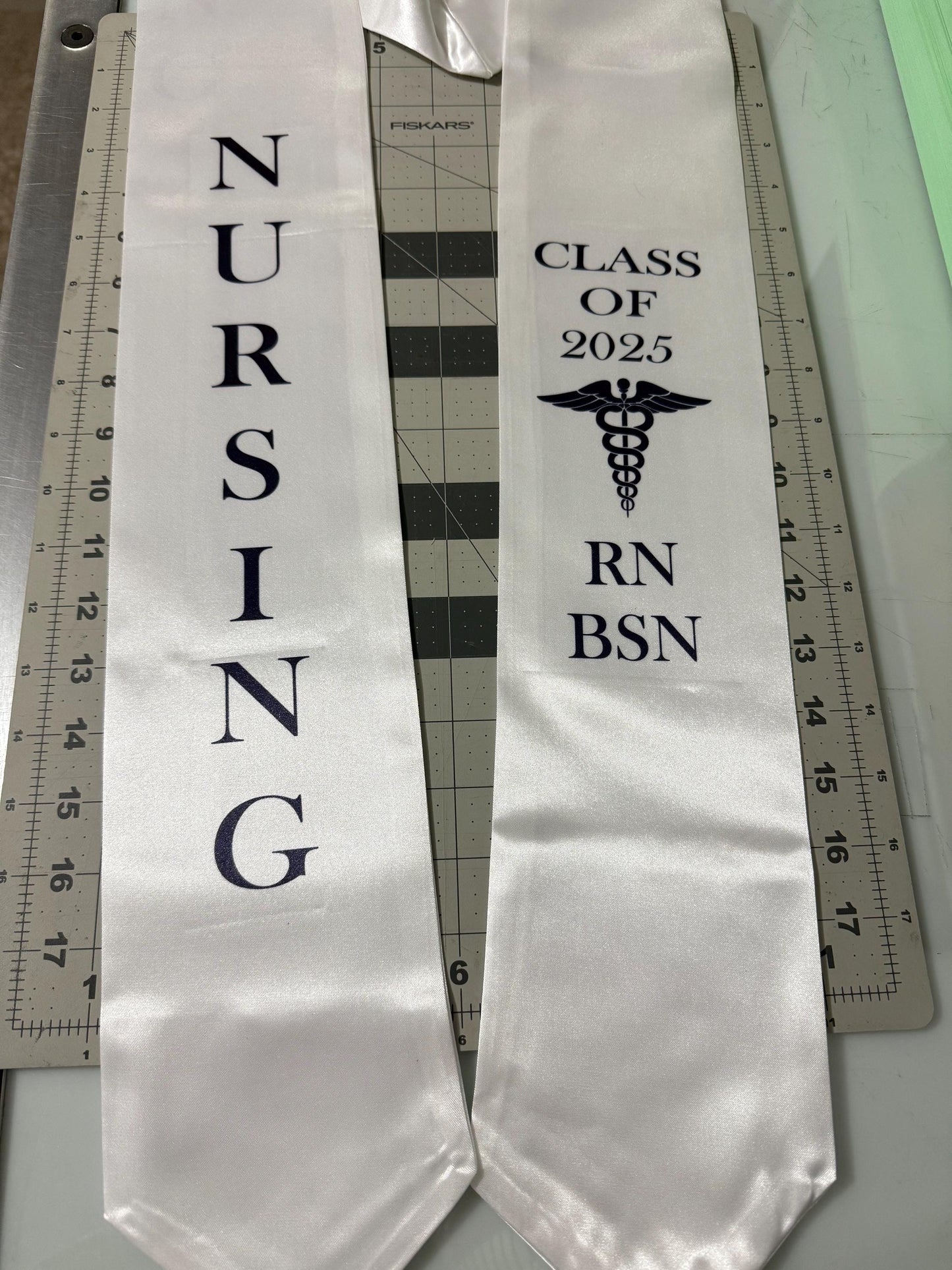 Nursing Stole. Custom Graduation Stole. Graduation Stole. Nursing Graduation Stole. Nursing sash.