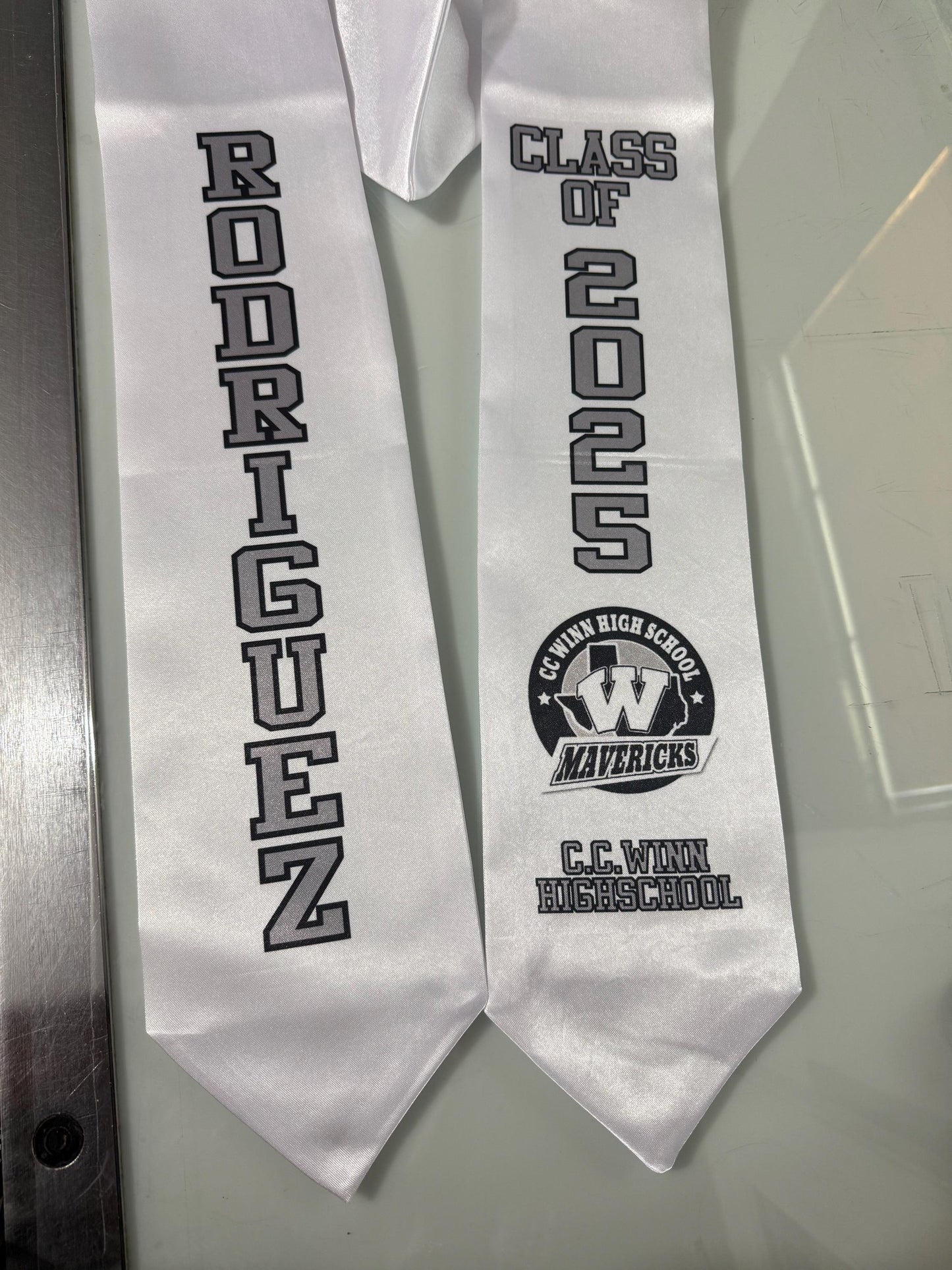 Custom Graduation Stole. Highschool Graduation Stole. Graduation sash.