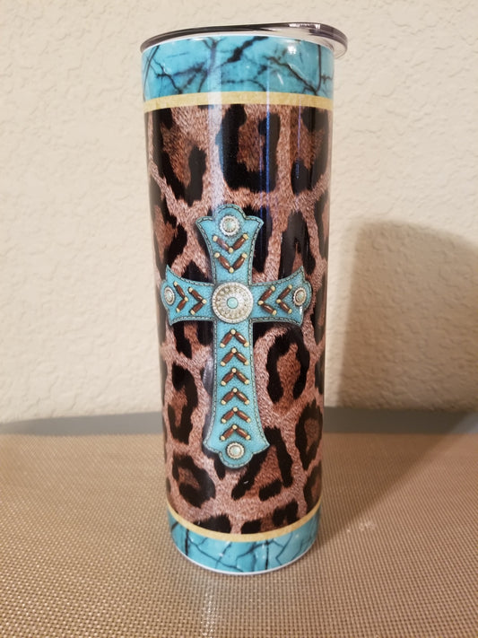 Cross cheetah tumbler