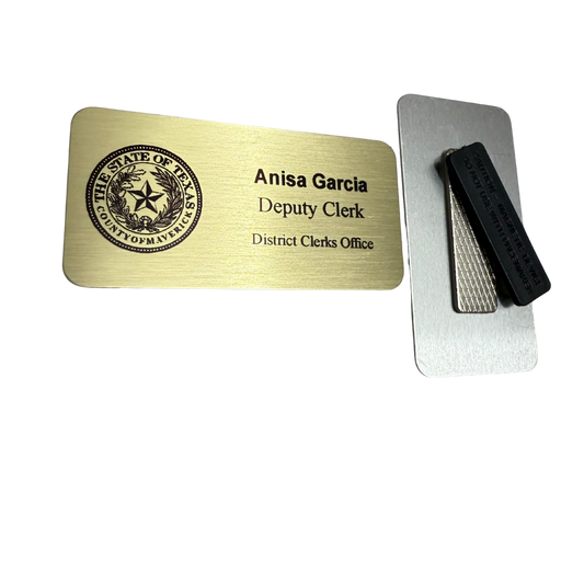 Gold Aluminum Name Badge