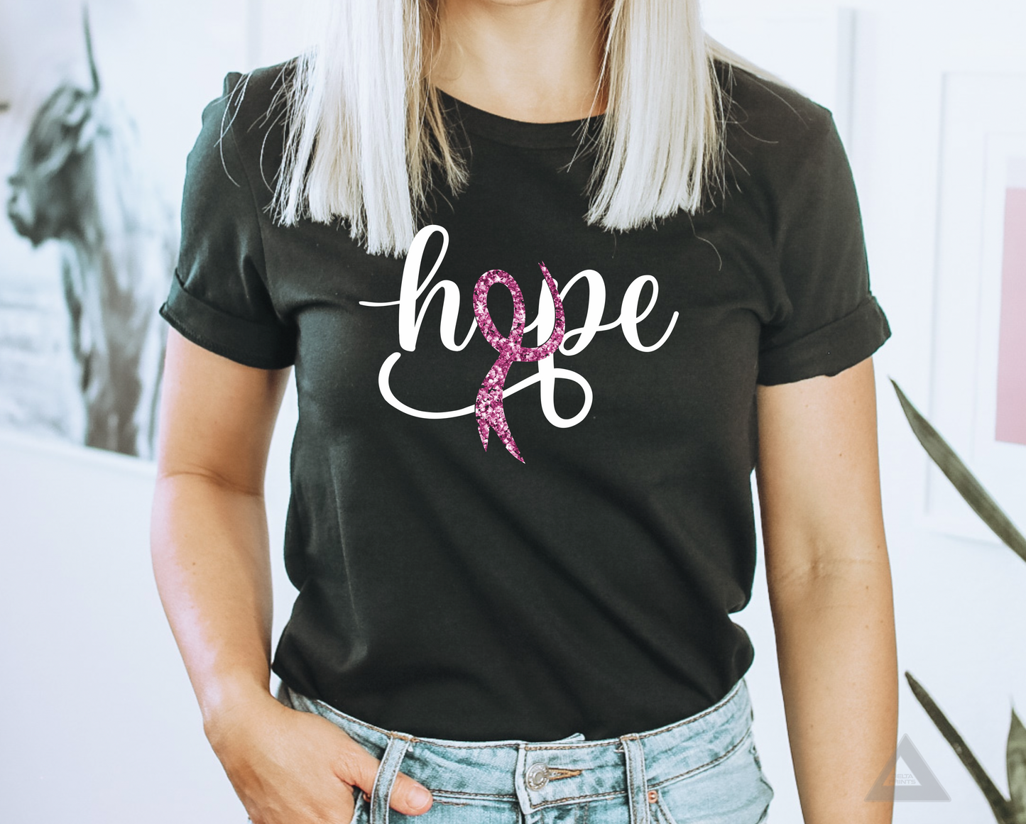 Hope Glitter Pink Ribbon