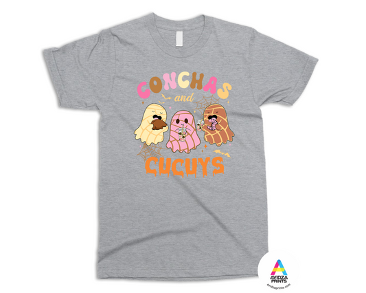 Conchas & Cucuy's Funny Halloween Mexican Ghost T-Shirt