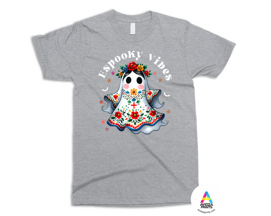 "Espooky Vibes" Ghost Halloween T-Shirt