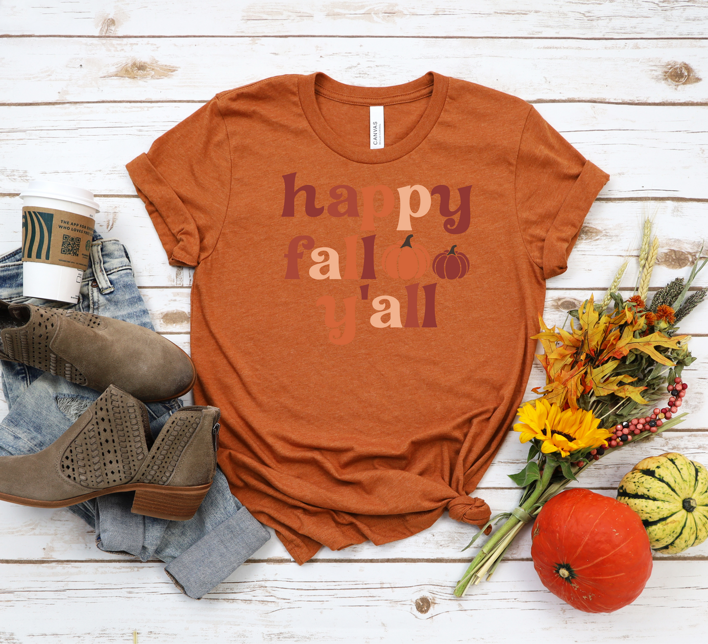 Happy fall y'all. Fall T-shirt