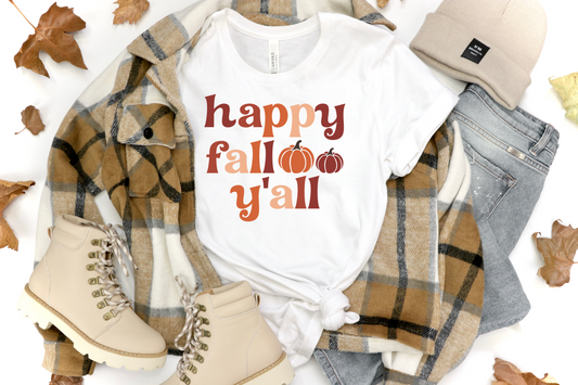 Happy fall y'all. Fall T-shirt