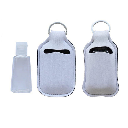 Sublimation Hand sanitizers holder with key ring and refillable bottle. (10 Pk)