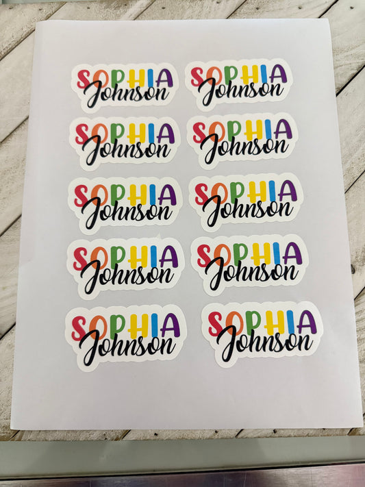 Personalized stickers. Die cut Stickers.