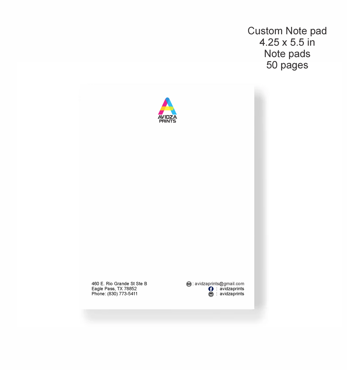 Custom Note pad. Promotional Note pad.