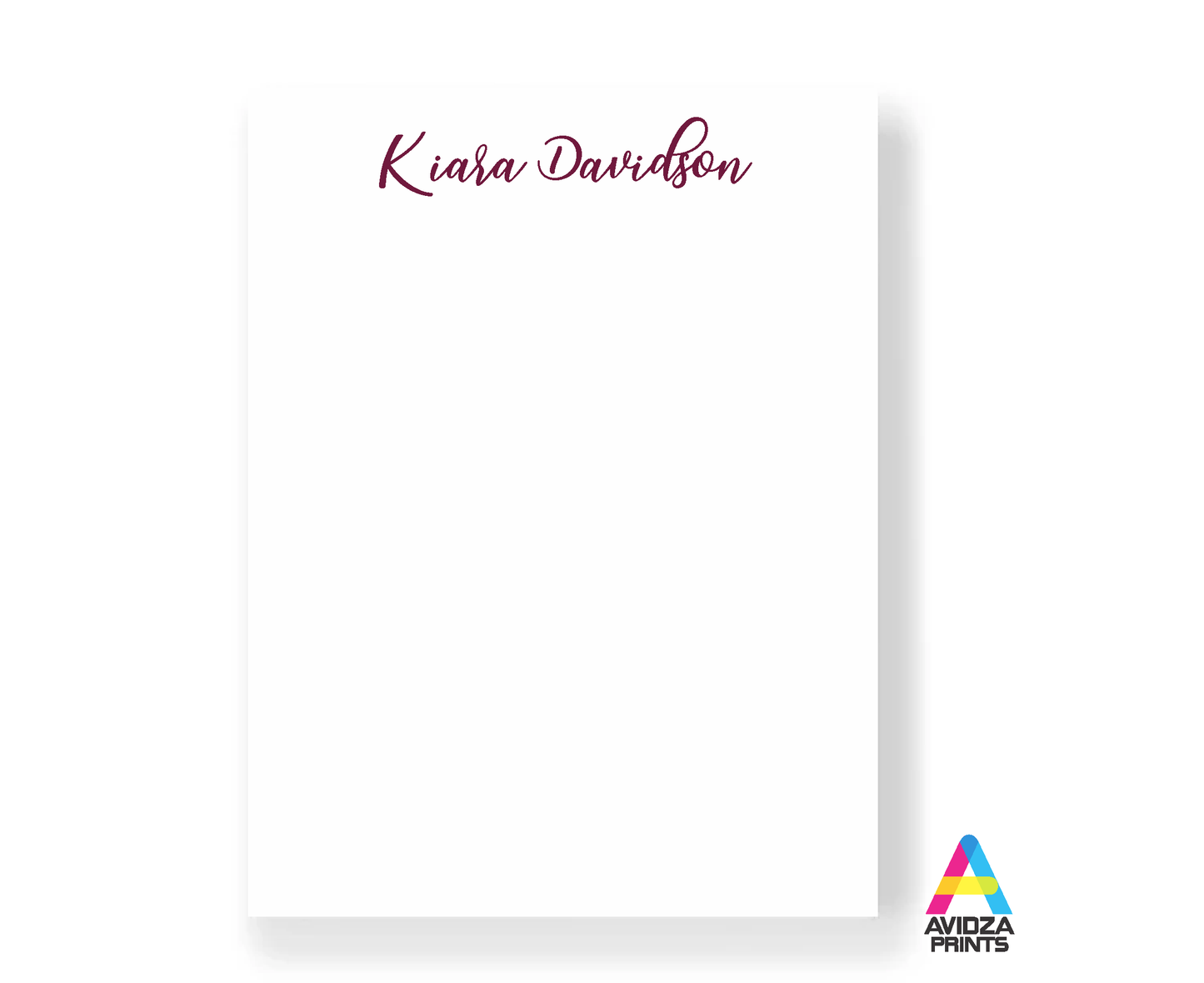 Custom Note pad. Promotional Note pad. Note pad with your logo. One Ink