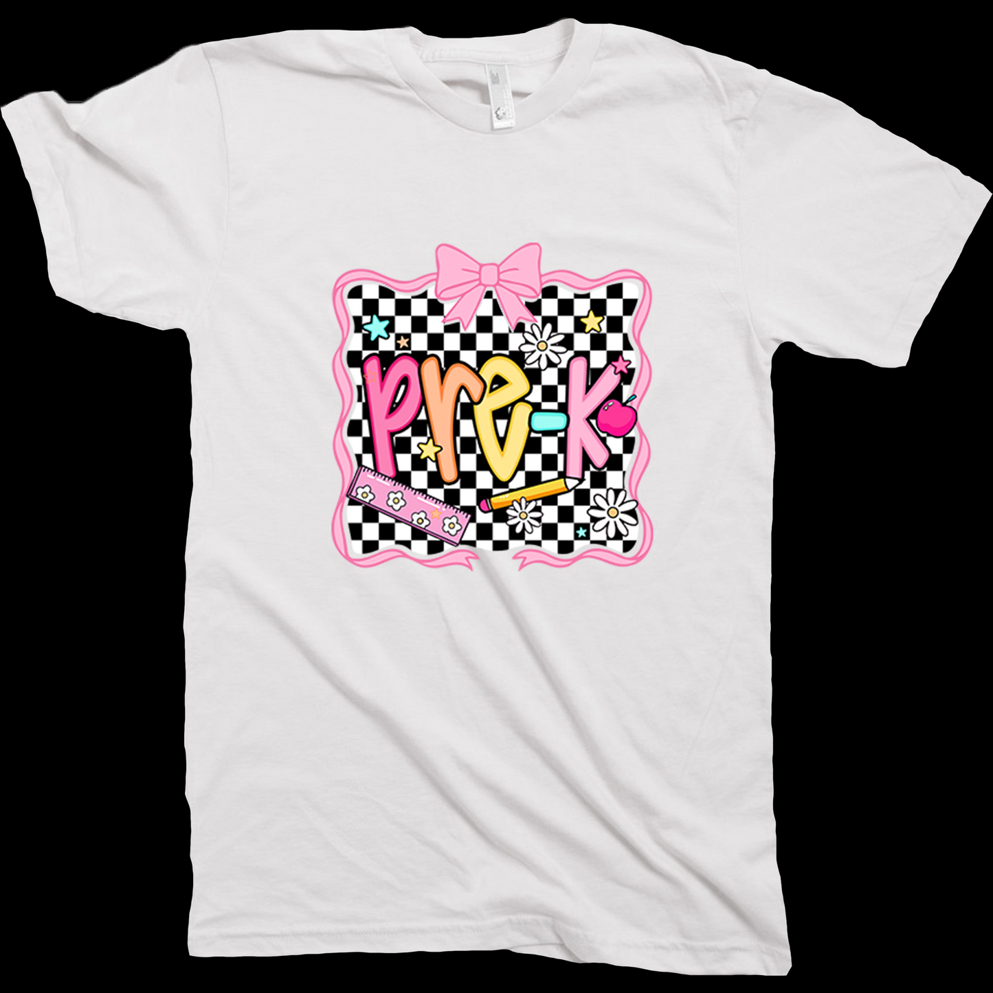 Bow Pre-k to sixth grade t-shirt