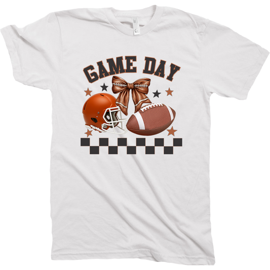 Football Game day Retro shirt Orange Helmet
