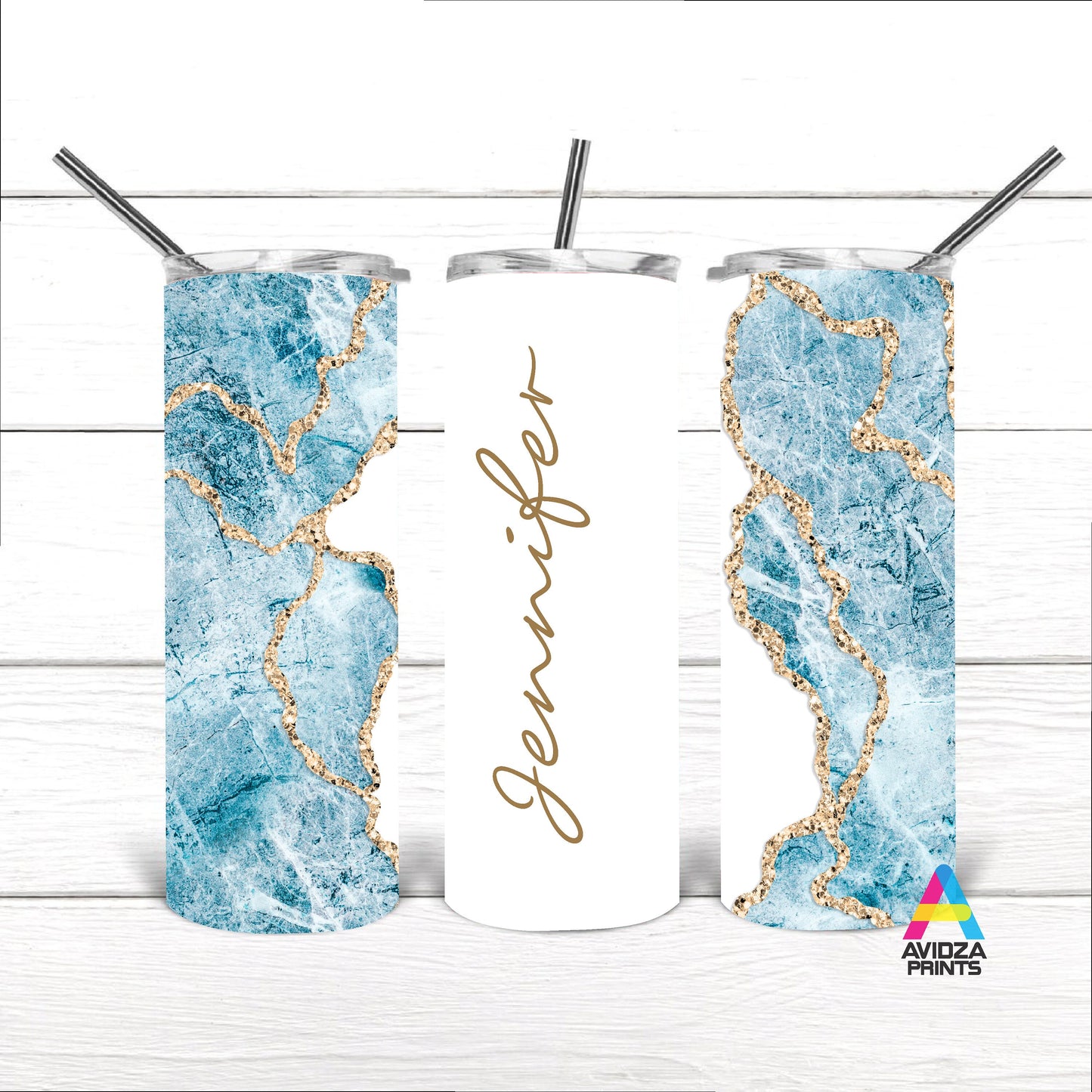 Personalized Marble tumbler