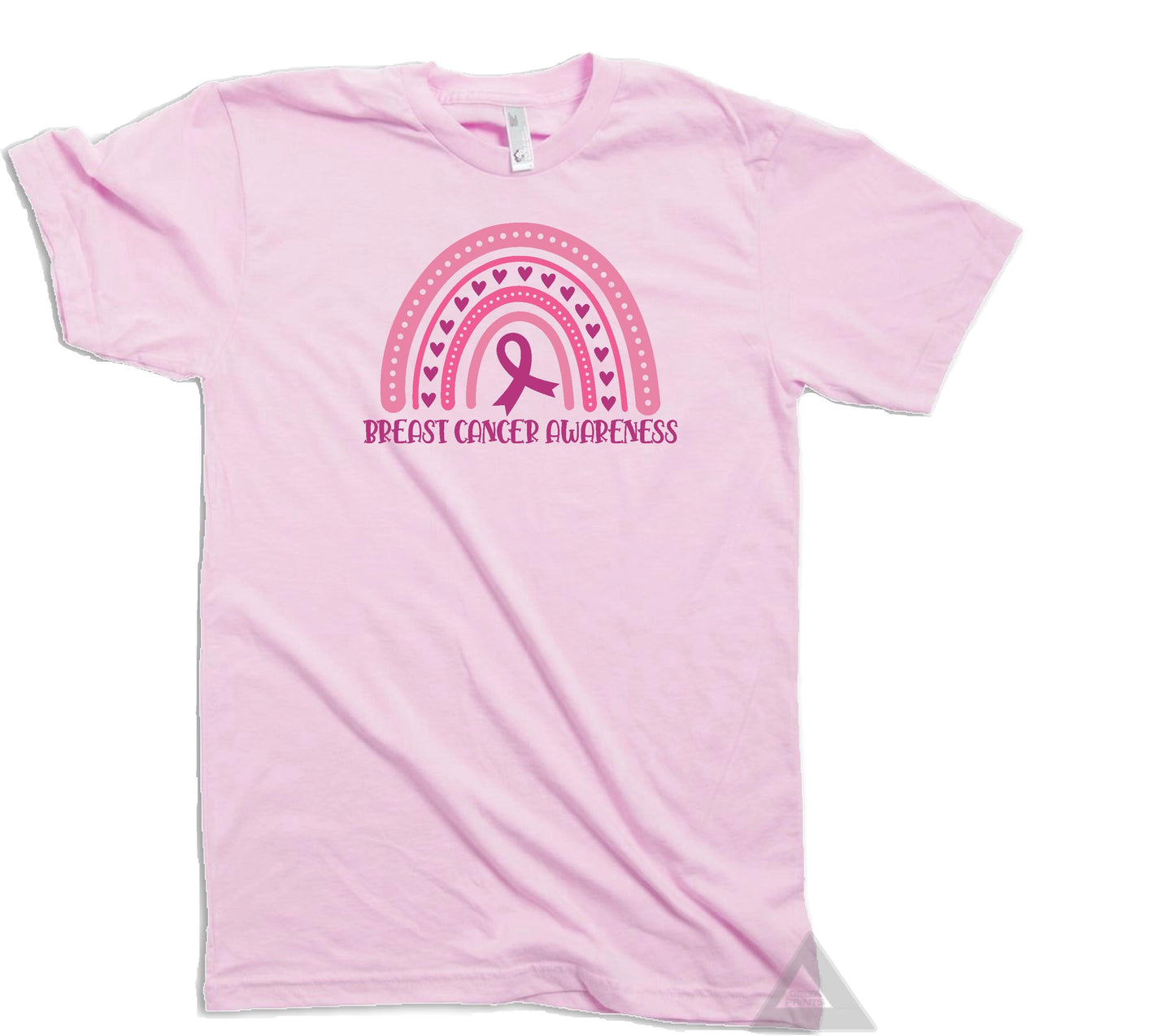 Breast Cancer Awareness Rainbow t-shirt.