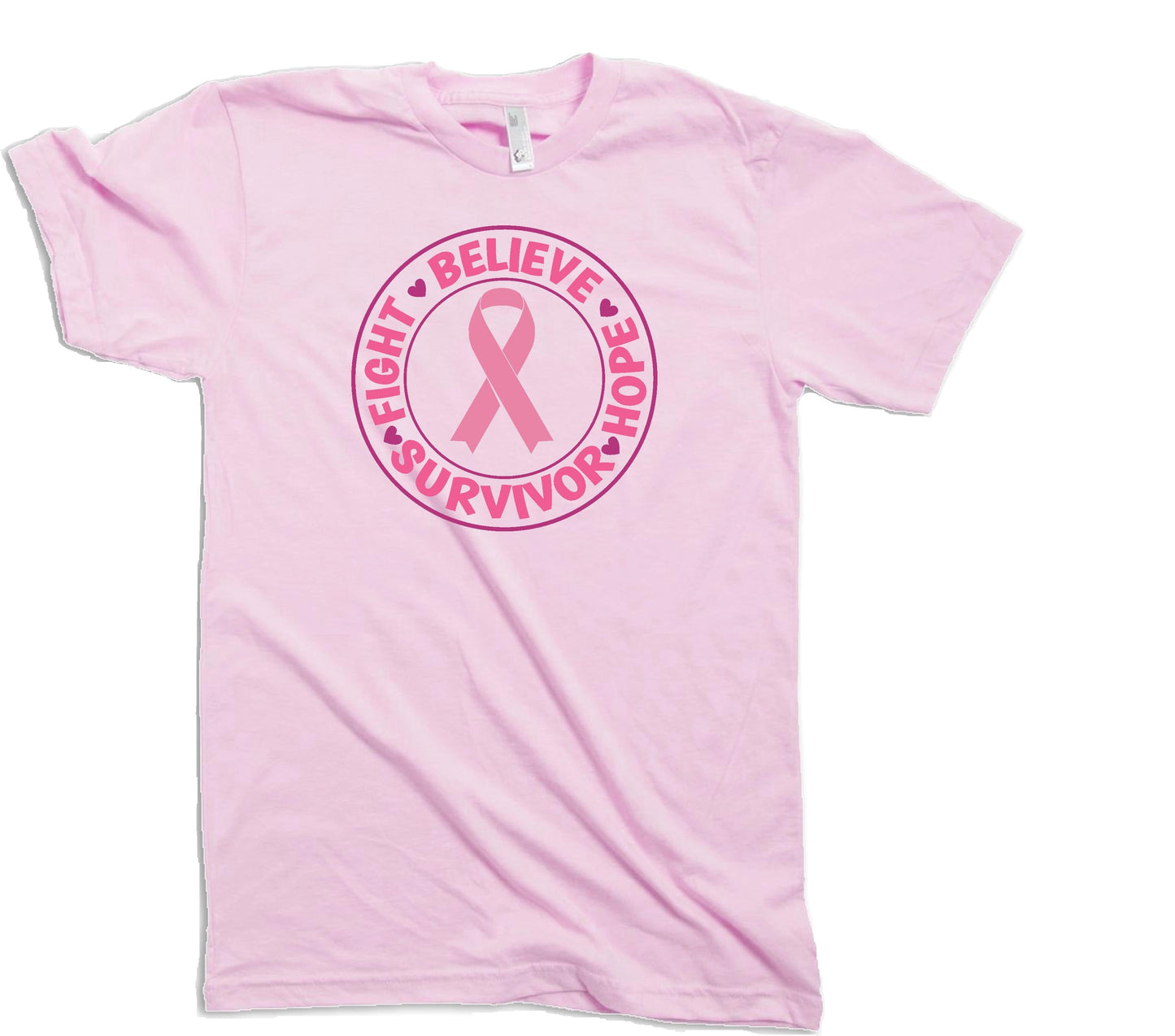 Fight, Believe, hope Survivor Cancer Awareness t-shirt.