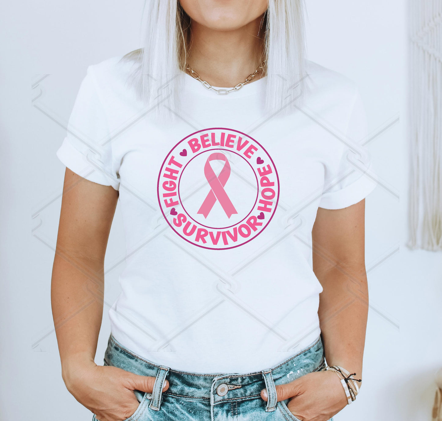 Fight, Believe, hope Survivor Cancer Awareness t-shirt.