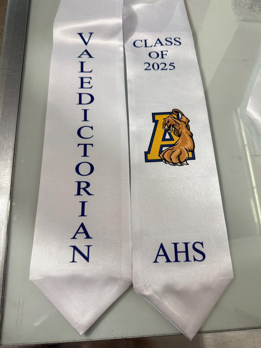 Custom Graduation Stole. Highschool Graduation Stole. Graduation sash.