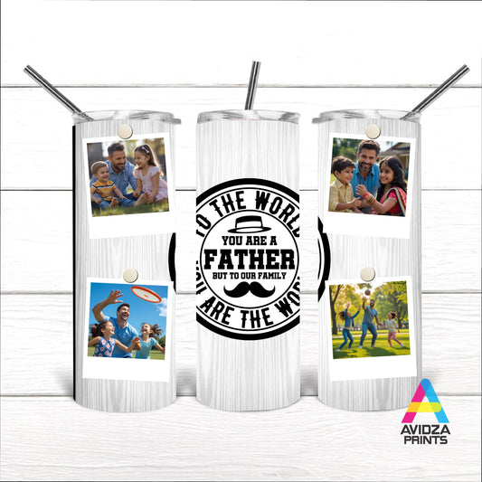 Dad photo tumbler. Dad 4 photos tumbler